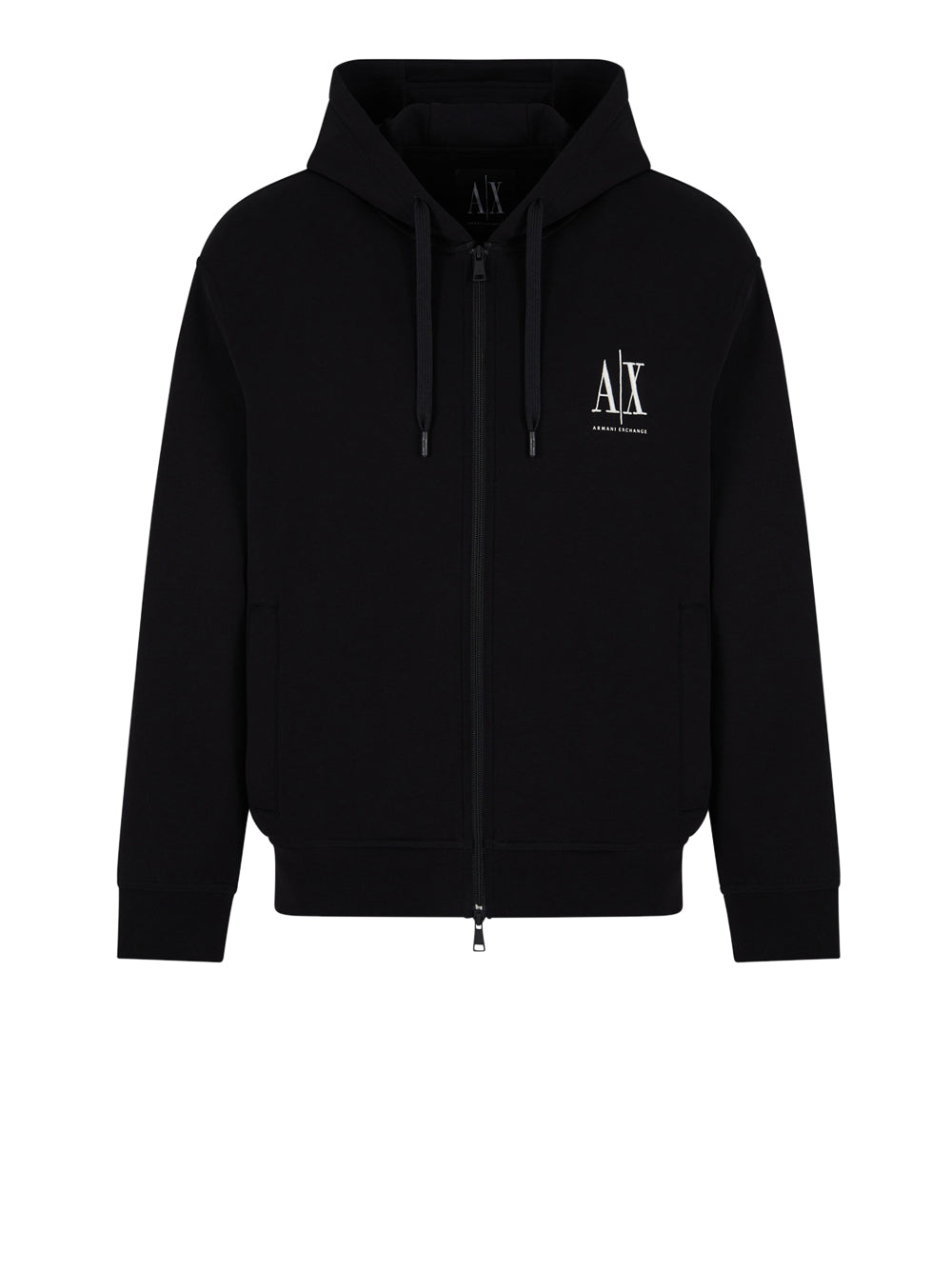 Felpa Zip Armani Exchange da Uomo - Nero