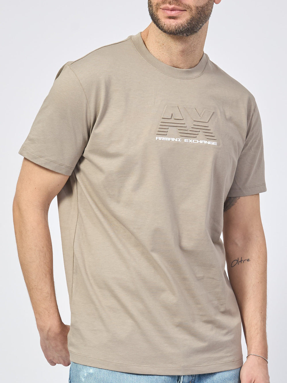 T-shirt Armani Exchange da Uomo - Beige