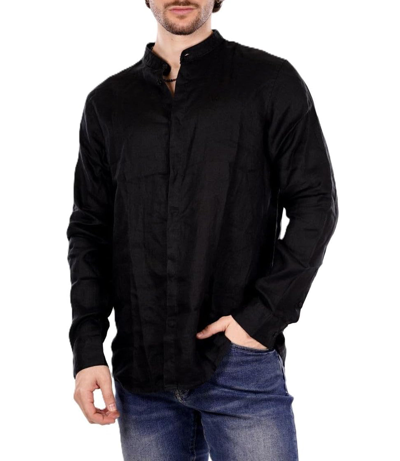 A|X Armani Exchange Camicia Manica Lunga Uomo Mod. XM001222 AF14619 UC001 Nero