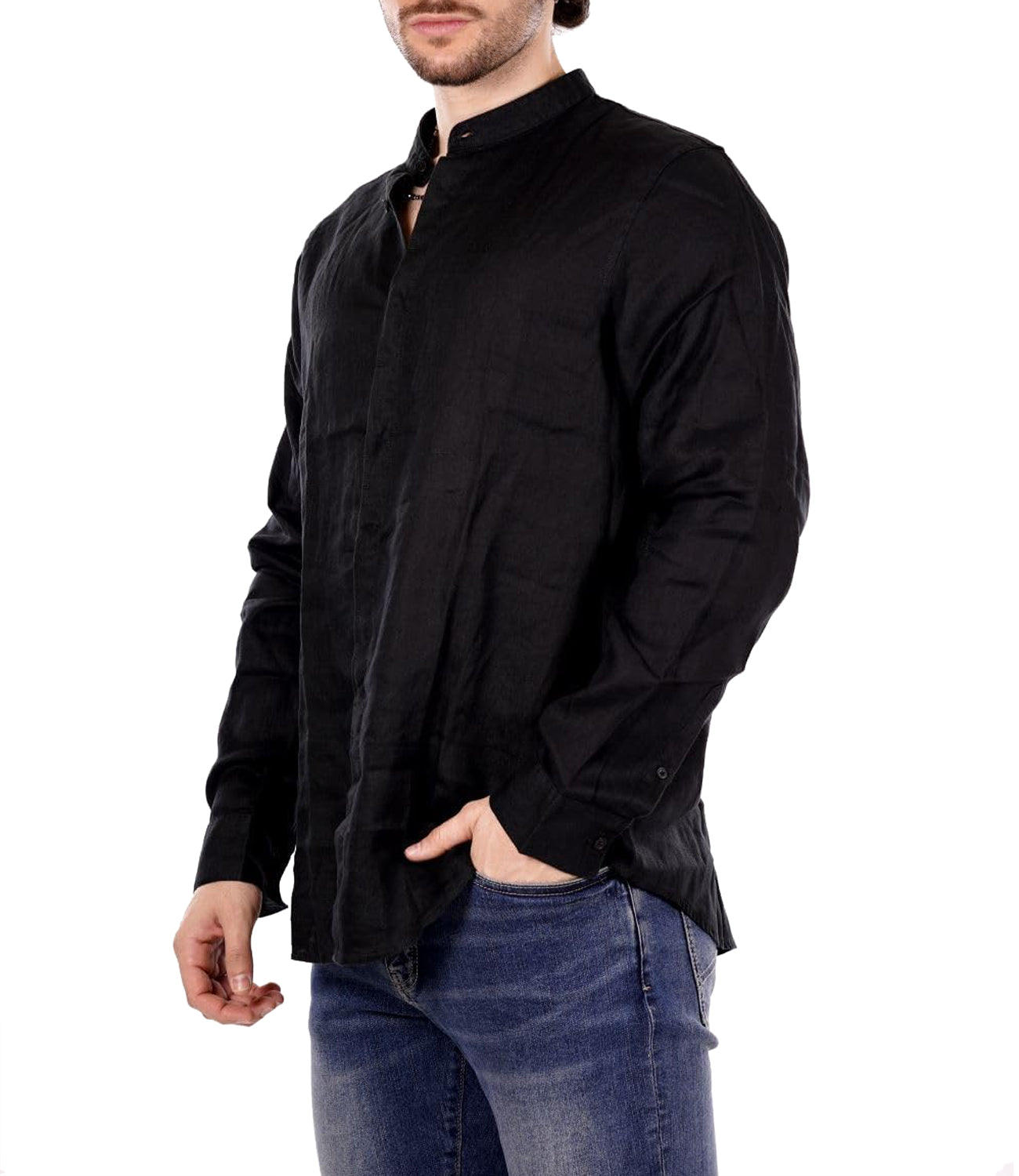 A|X Armani Exchange Camicia Manica Lunga Uomo Mod. XM001222 AF14619 UC001 Nero