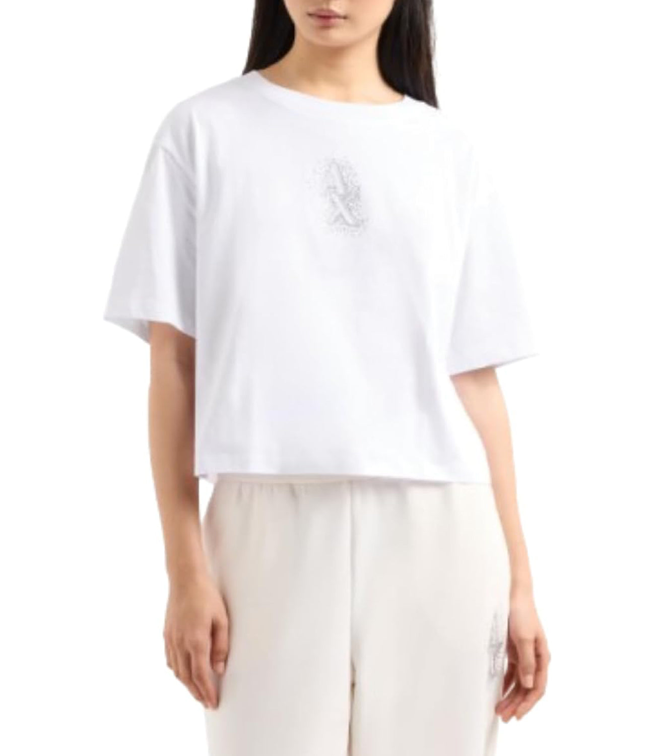 A|X Armani Exchange T-shirt Donna Mod. XW000102 AF10359 U0002 Bianco