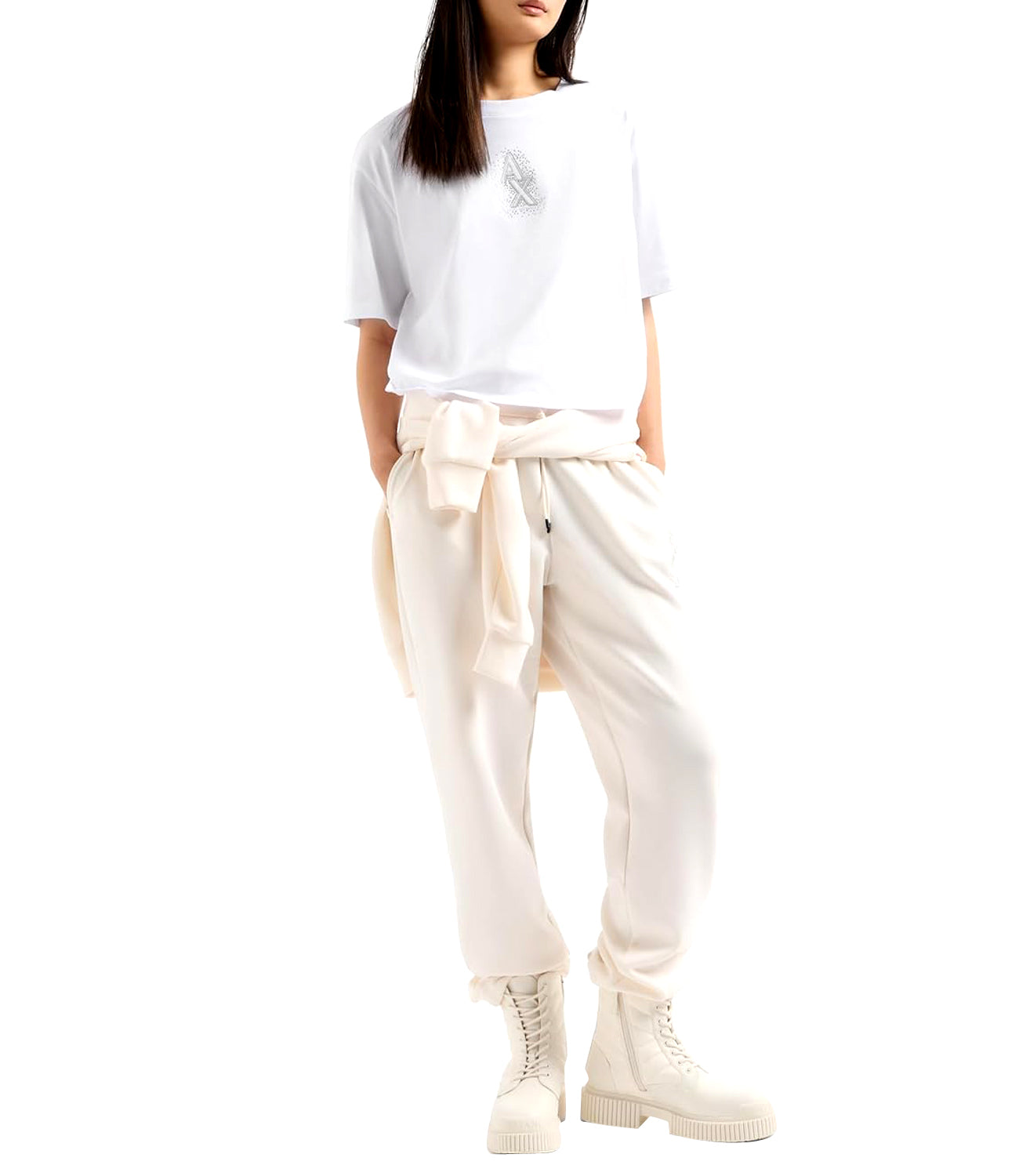 A|X Armani Exchange T-shirt Donna Mod. XW000102 AF10359 U0002 Bianco