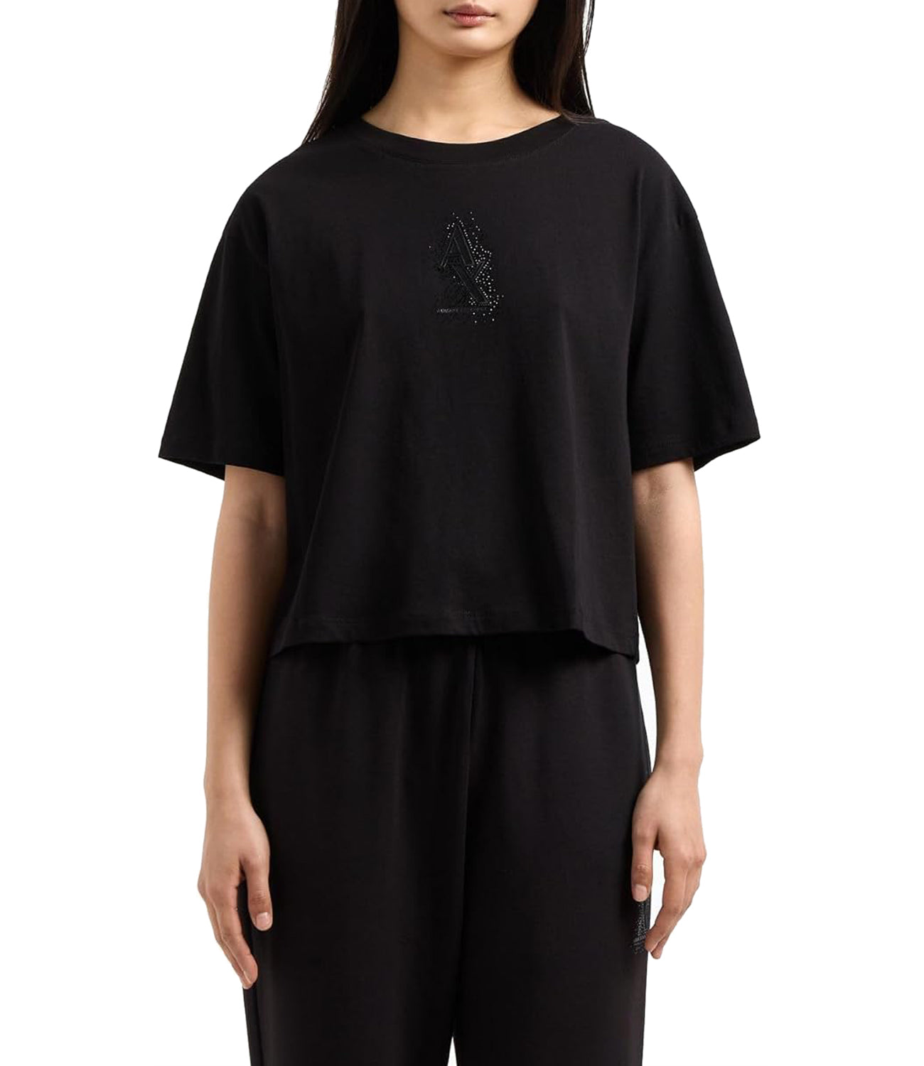 A|X Armani Exchange T-shirt Donna Mod. XW000102 AF10359 UC001 Nero