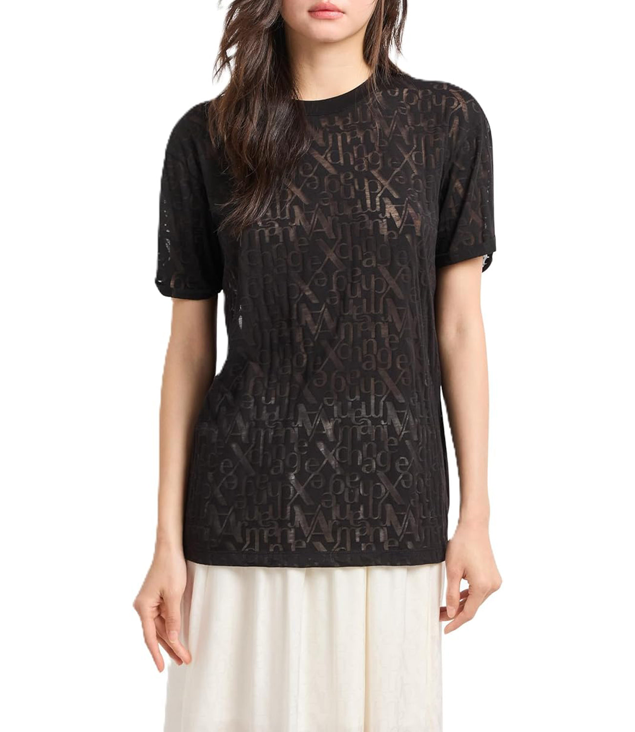 A|X Armani Exchange T-shirt Donna Mod. XW000103 AF10835 FC040 Nero