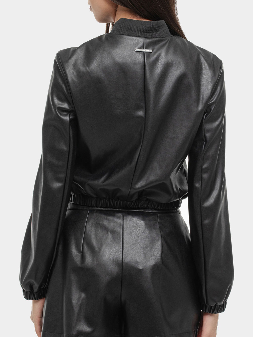 Giubbino di Pelle Armani Exchange da Donna - Nero