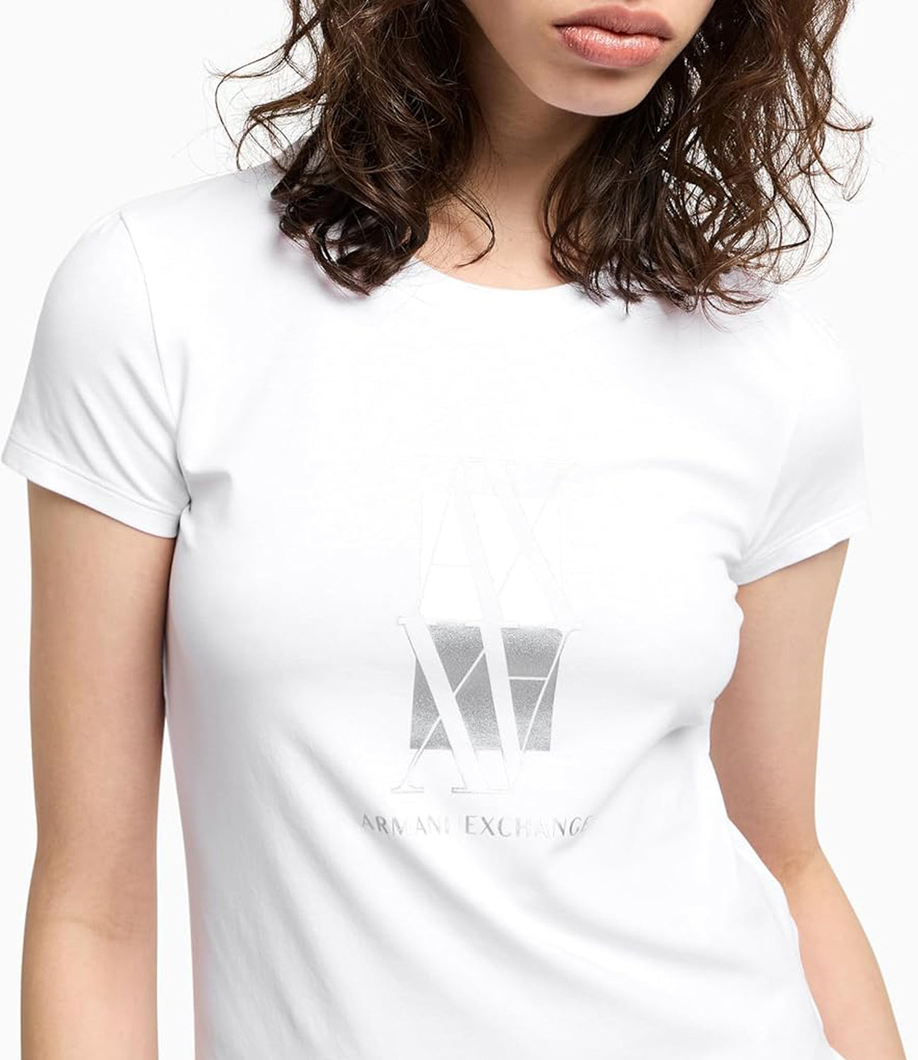 A|X Armani Exchange T-shirt Donna Mod. XW000511 AF11929 U0002 Bianco