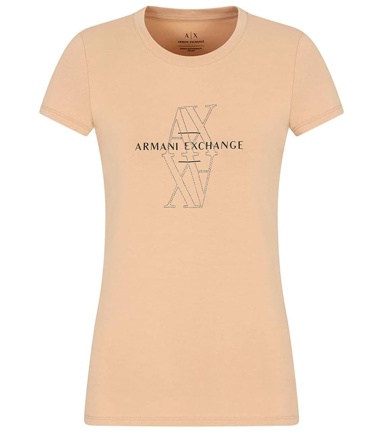 A|X Armani Exchange T-shirt Donna Mod. XW000512 AF11929 U6218 Beige