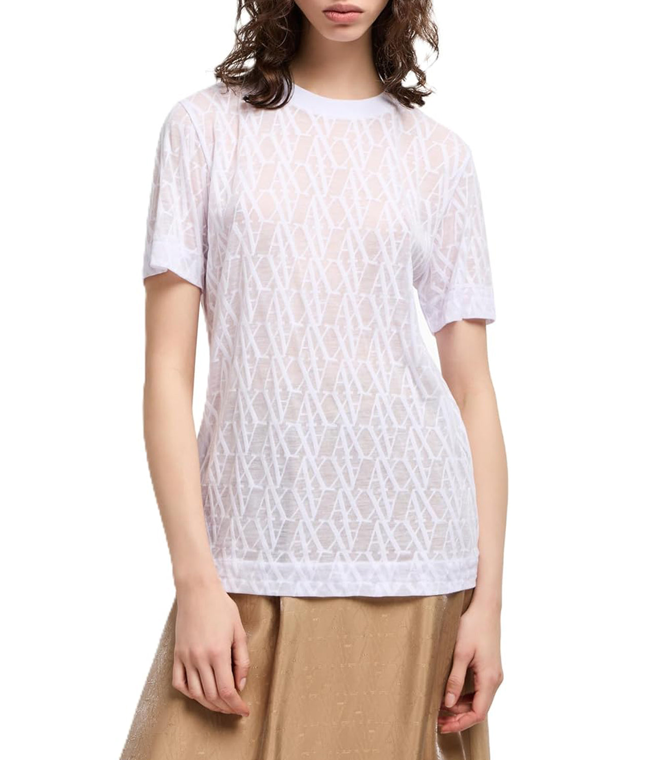 A|X Armani Exchange T-shirt Donna Mod. XW000513 AF10835 F0028 Bianco