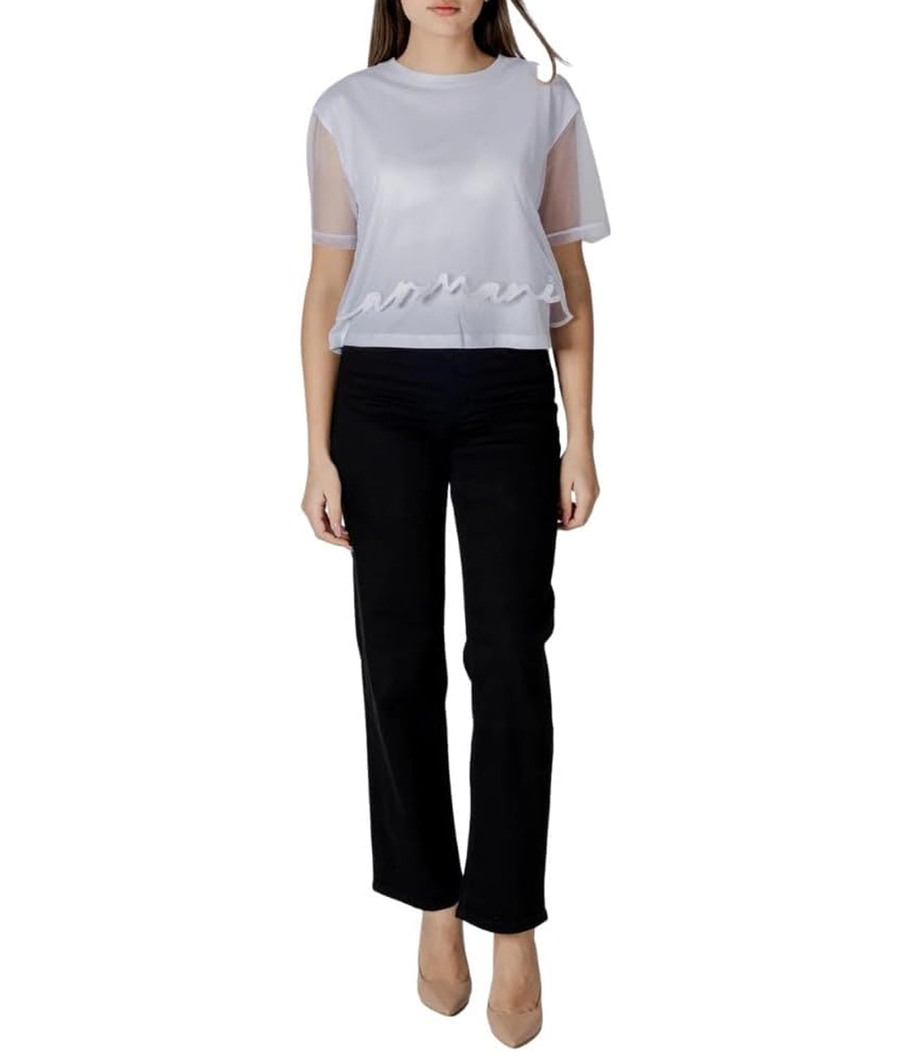 A|X Armani Exchange T-shirt Donna Mod. XW000541 AF10359 U0002 Bianco