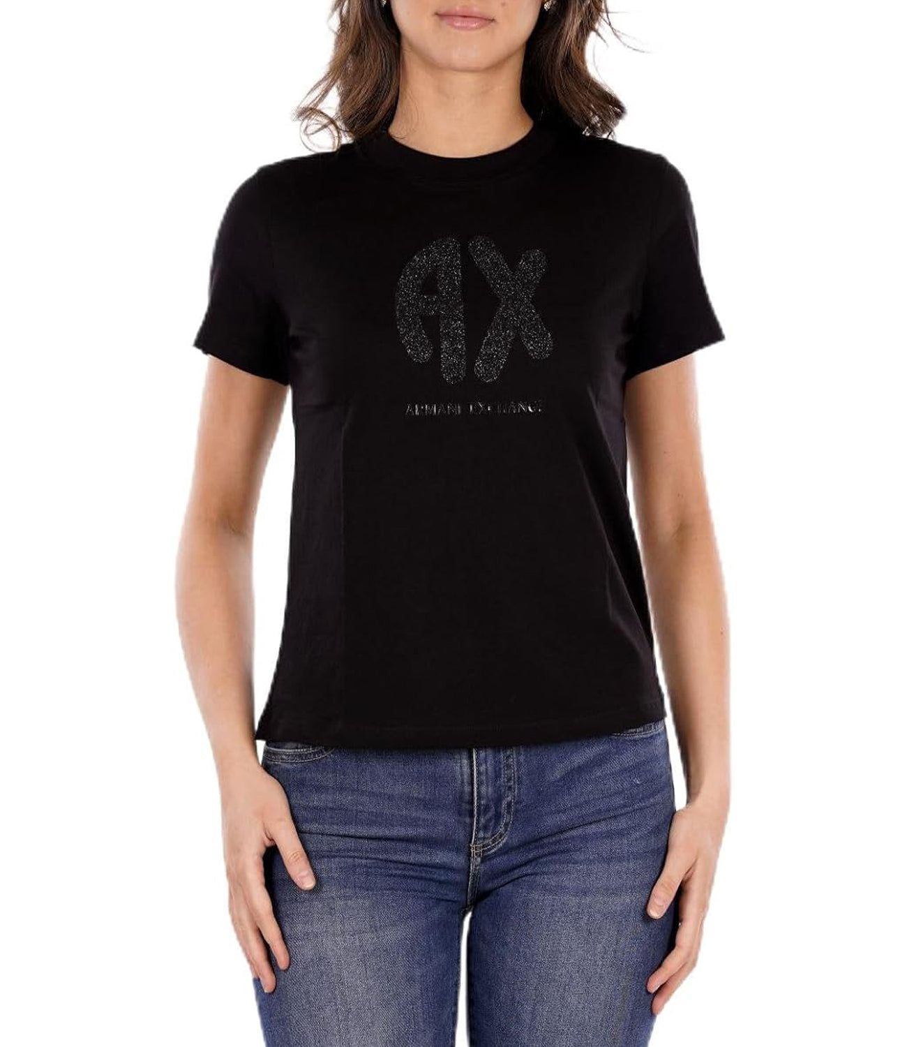 A|X Armani Exchange T-shirt Donna Mod. XW000548 AF10359 UC001 Nero