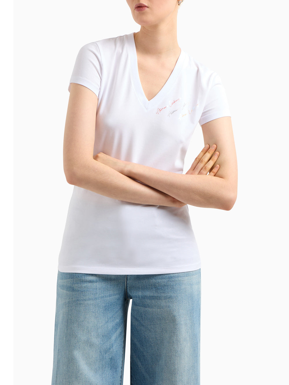 T-shirt Armani Exchange da Donna - Bianco