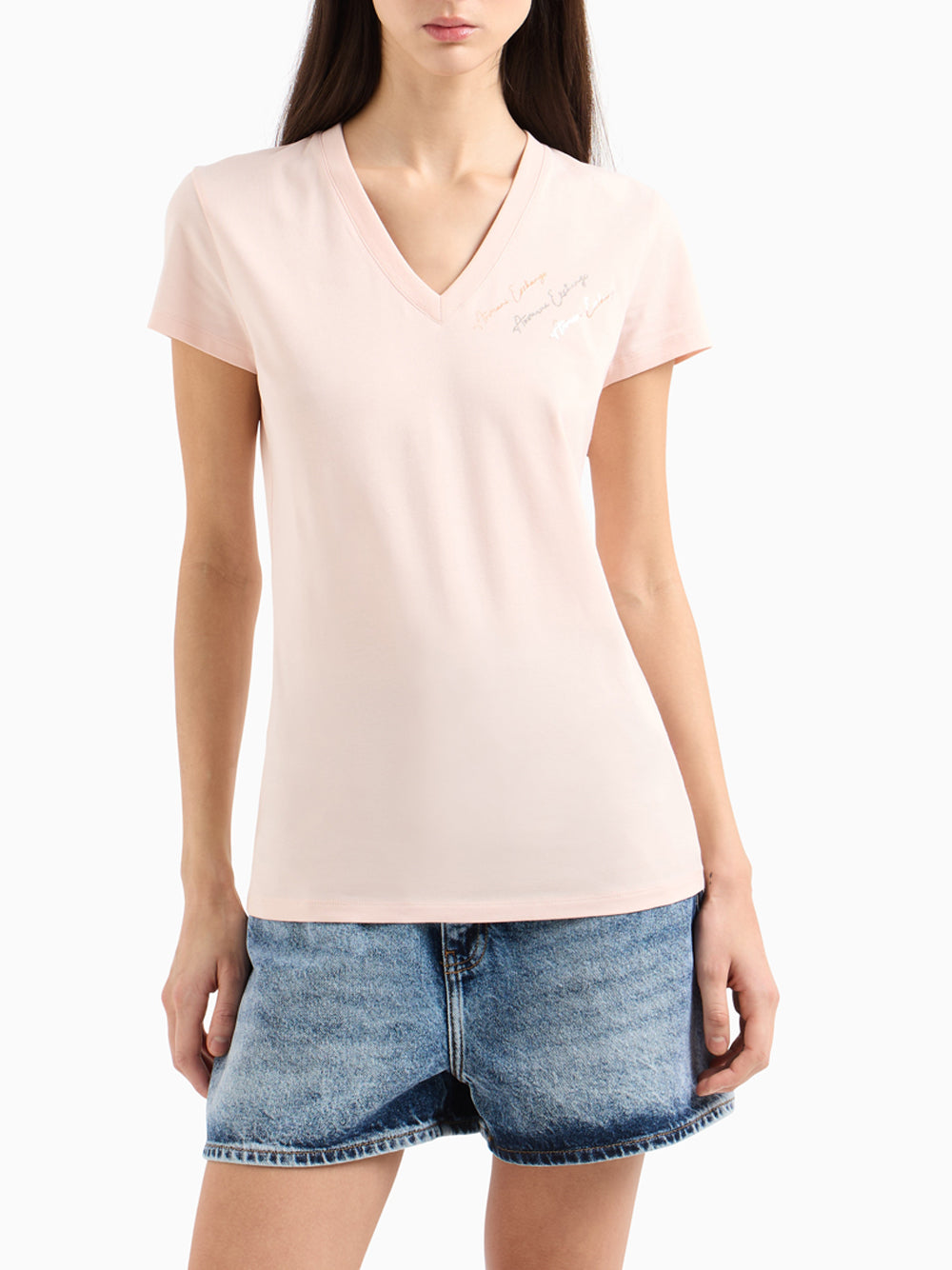 T-shirt Armani Exchange da Donna - Rosa