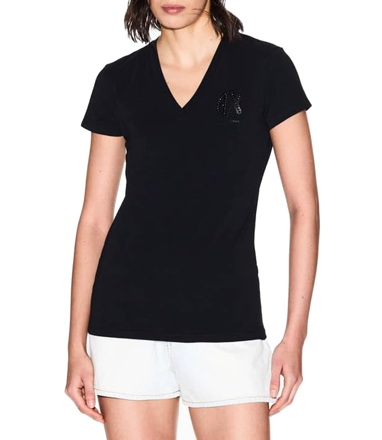 A|X Armani Exchange T-shirt Donna Mod. XW000606 AF10355 UC001 Black Nero