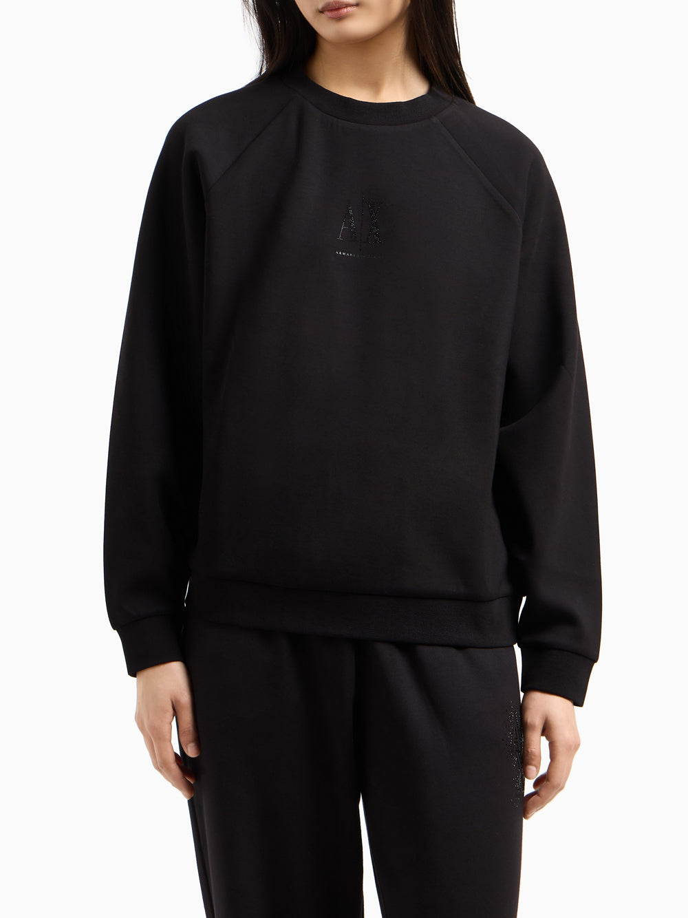 Felpa Armani Exchange da Donna - Nero