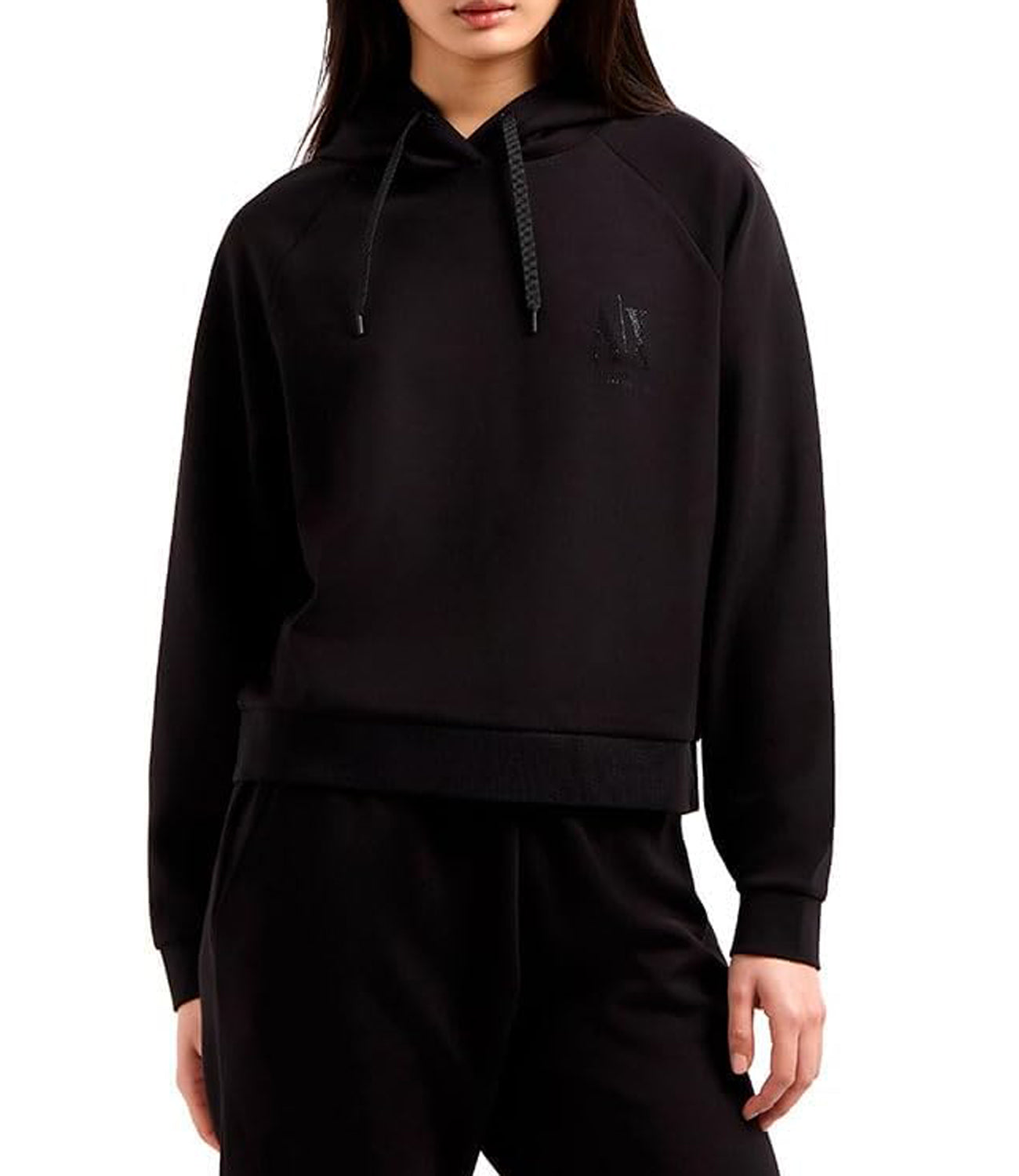 A|X Armani Exchange Felpa cappuccio Donna Mod. XW000827 AF13397 UC001 Nero