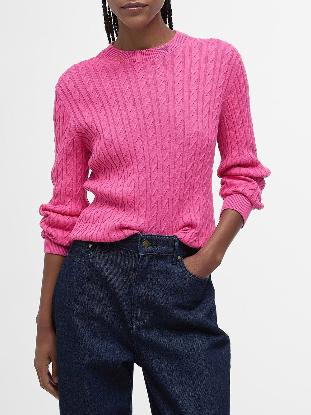 Maglione Barbour Hartland Crew Knitted da Donna - Rosa