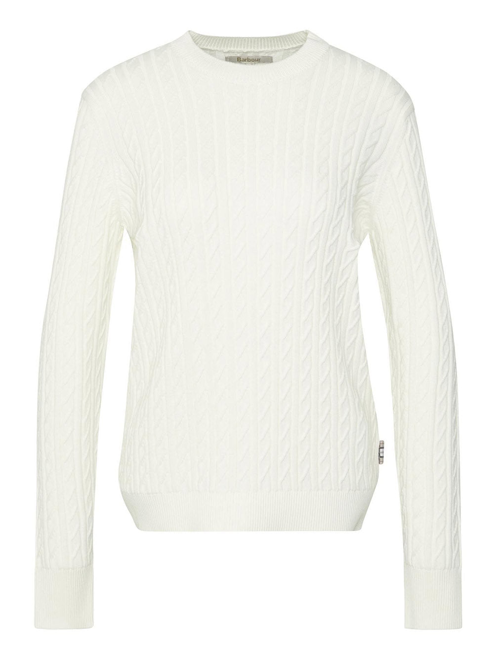 Maglione Barbour Hartland Crew Knitted da Donna - Bianco