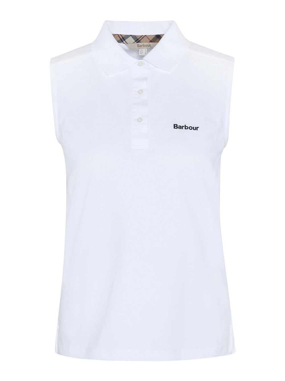 Polo Barbour Bowford Sleeveless da Donna - Bianco