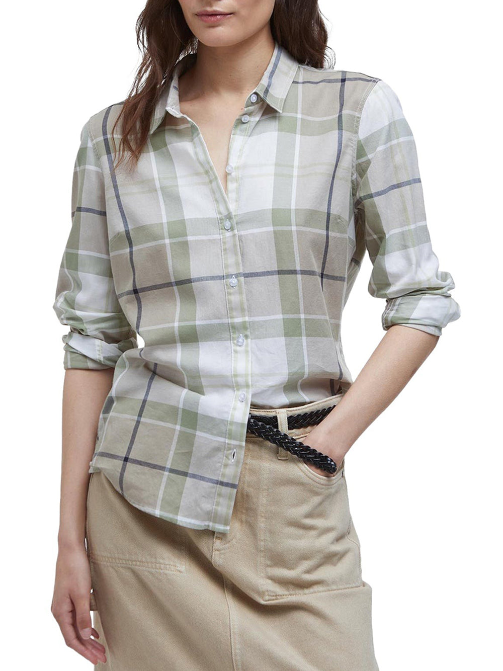Camicia Casual Barbour da Donna - Avorio
