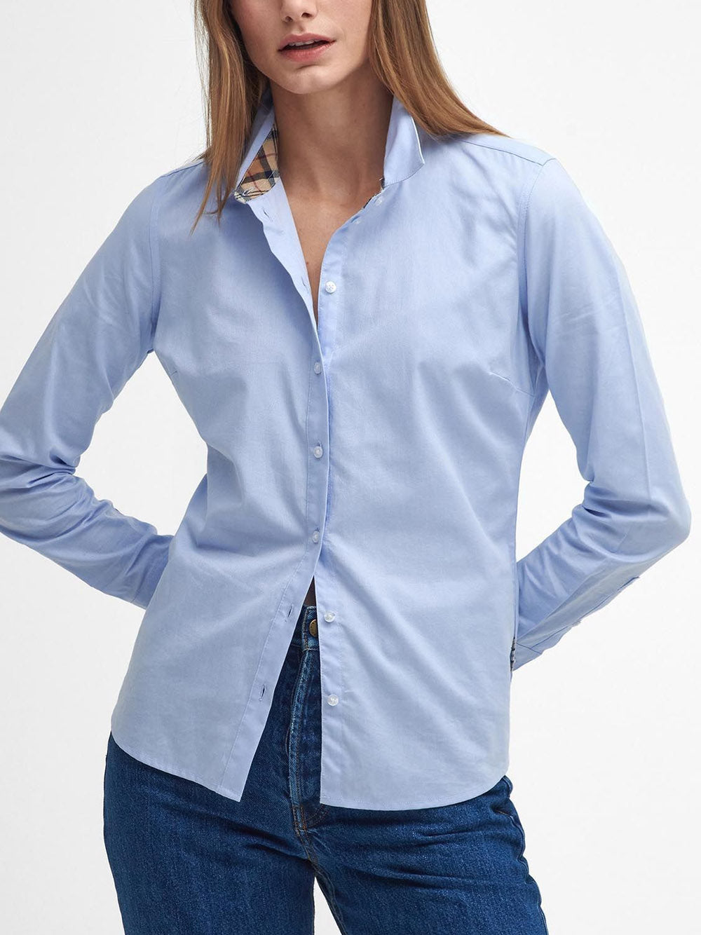 Camicia Classica Barbour Derwent da Donna - Celeste