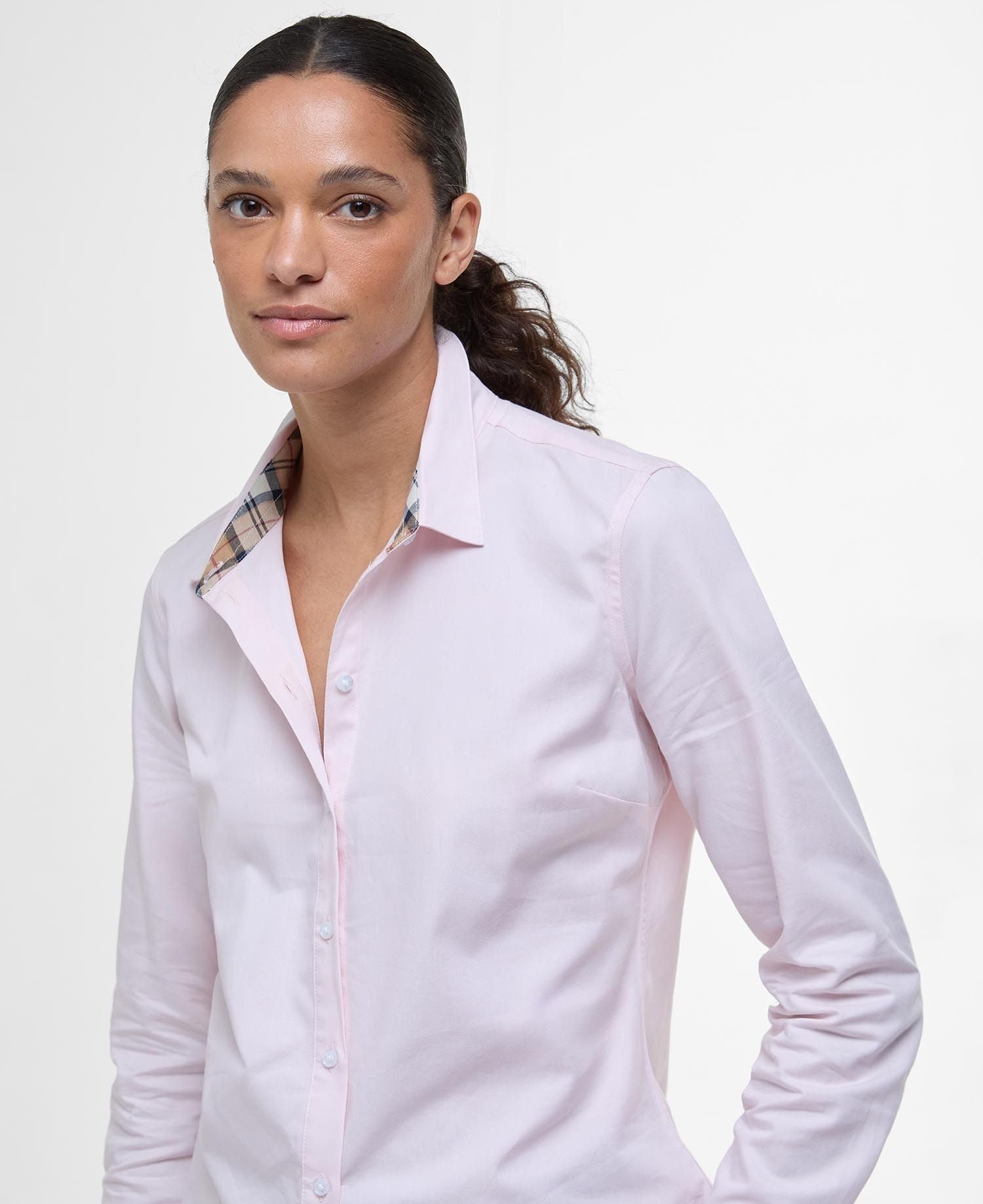Camicia Classica Barbour Derwent da Donna - Rosa