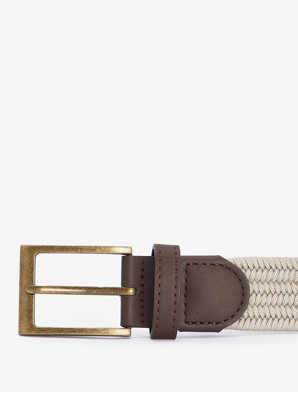 Cintura Barbour Nevis Stretch Webbing da Uomo - Bianco