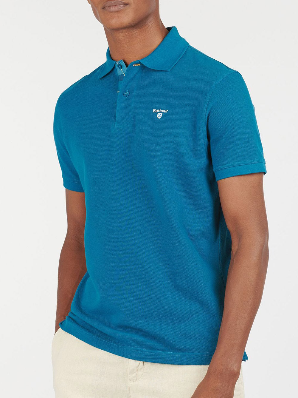 Polo Barbour Tartan Pique da Uomo - Blu