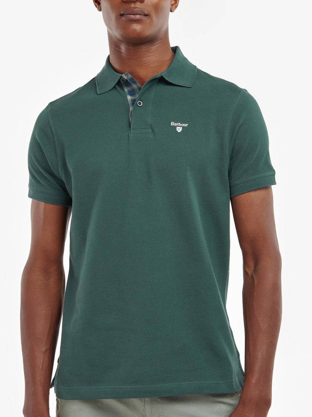 Polo Barbour Tartan Pique da Uomo - Verde