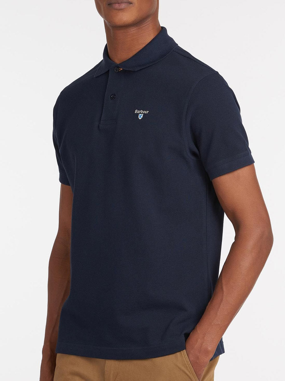 Polo Barbour Tartan Pique da Uomo - Blu