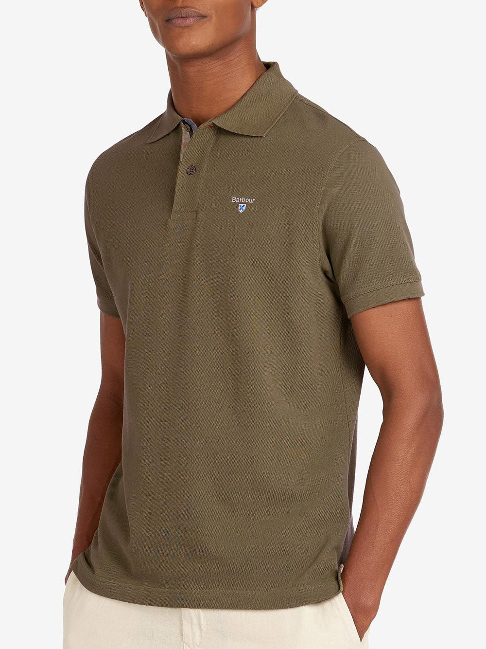 Polo Barbour Tartan Pique da Uomo - Verde