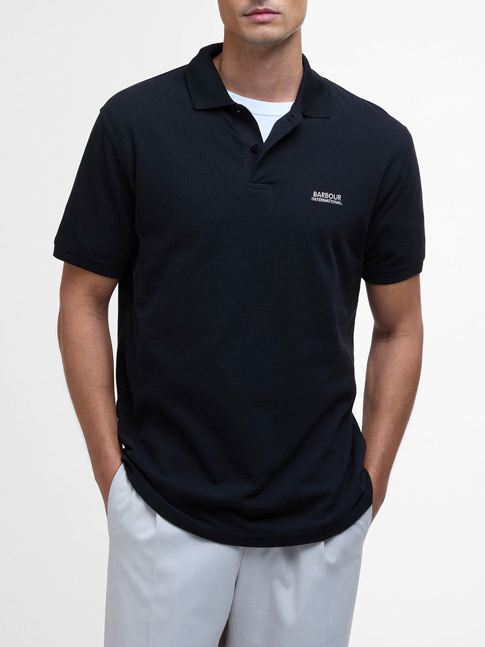 Polo Barbour da Uomo - Nero