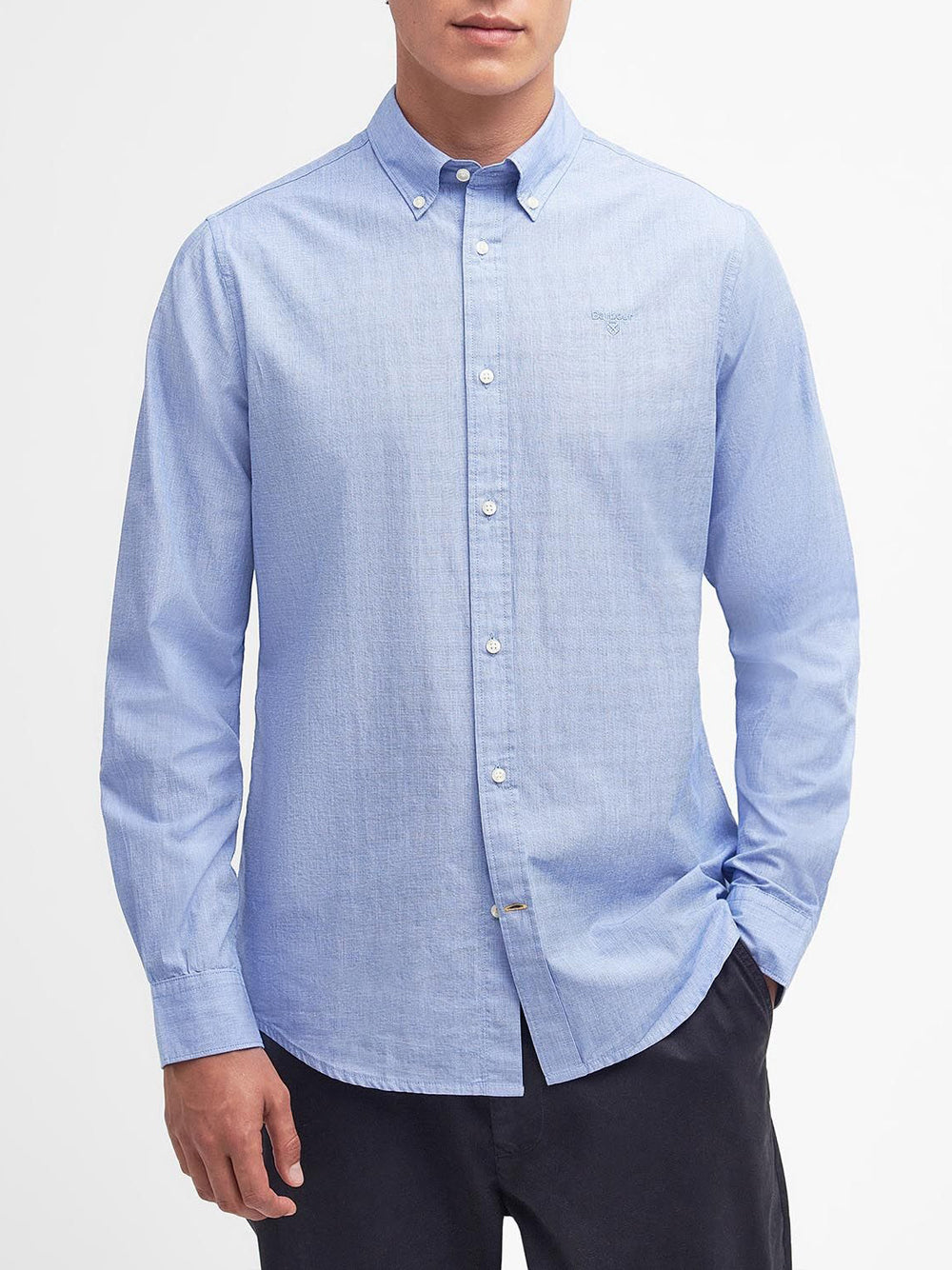 Camicia Classica Barbour da Uomo - Celeste