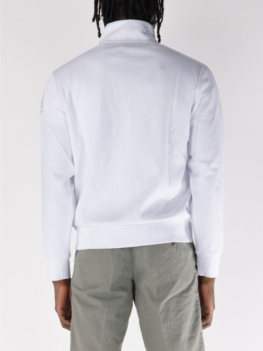 Felpa Zip Blauer Walton da Uomo - Bianco
