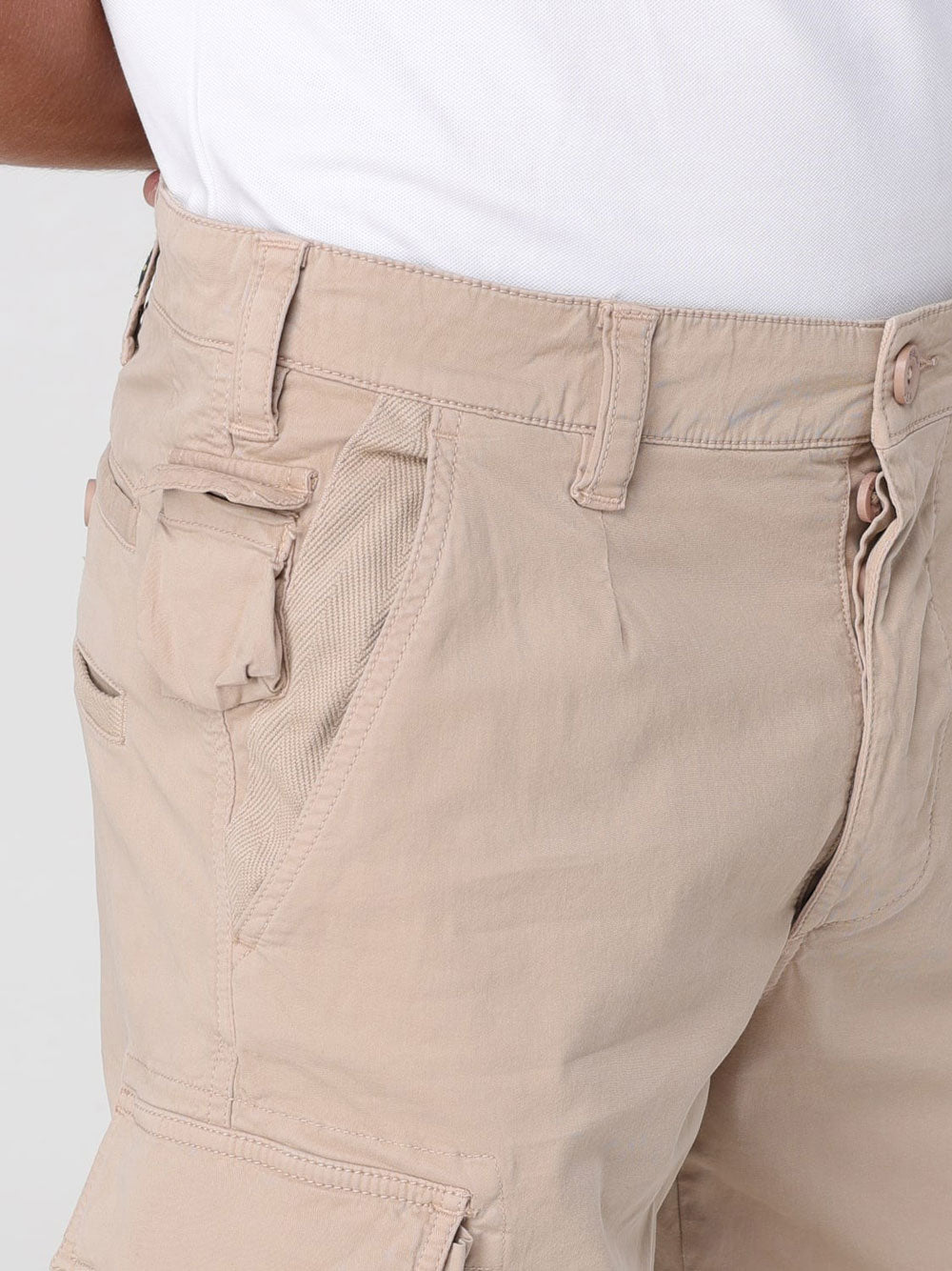 Bermuda Casual Blauer Cargo Gallups da Uomo - Beige