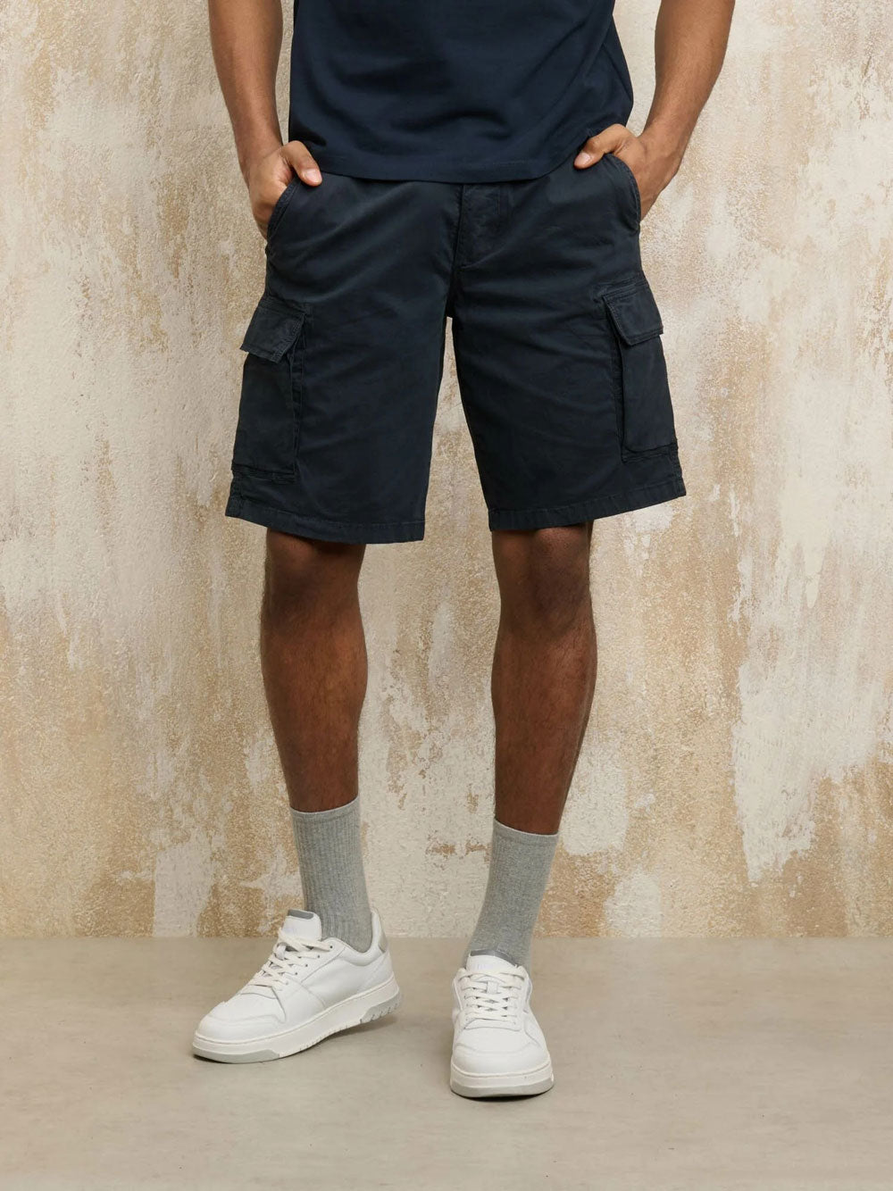 Bermuda Casual Blauer Gallups Cargo da Uomo - Blu
