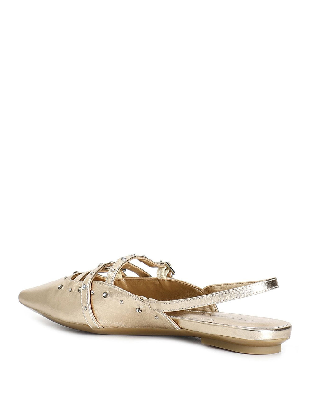 Ballerina in Pelle Laminata CafèNoir da Donna - Argento