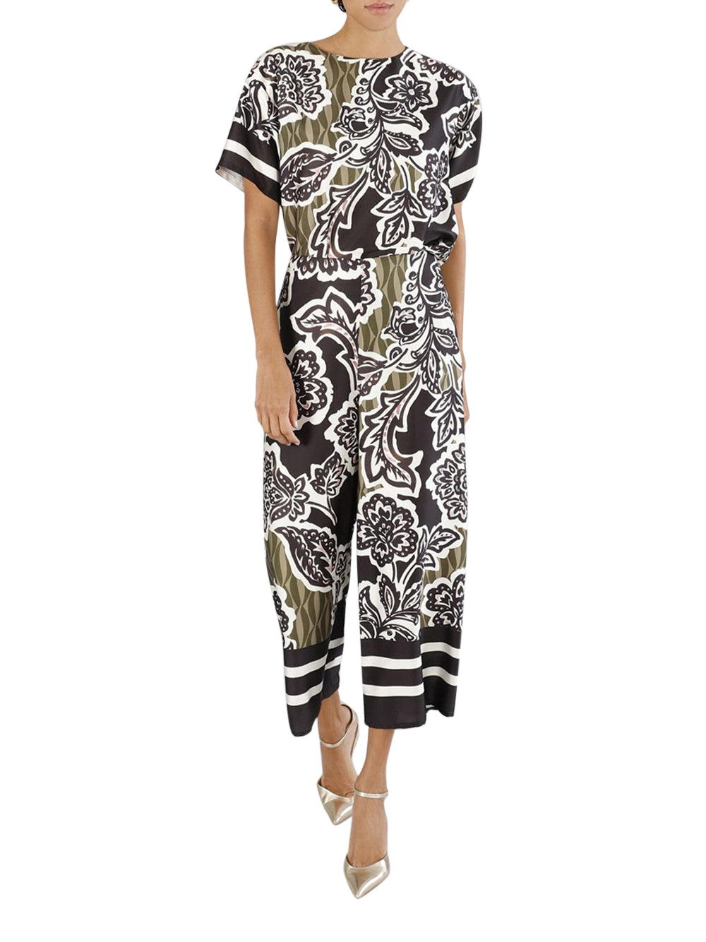 Pantalone Palazzo CafèNoir da Donna - Floreale Multicolore