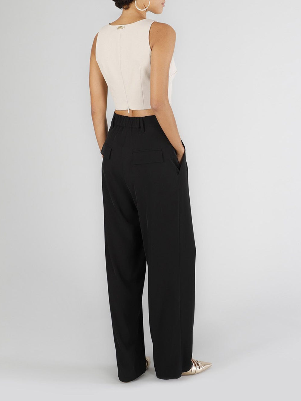 Pantalone Palazzo CafèNoir da Donna - Nero