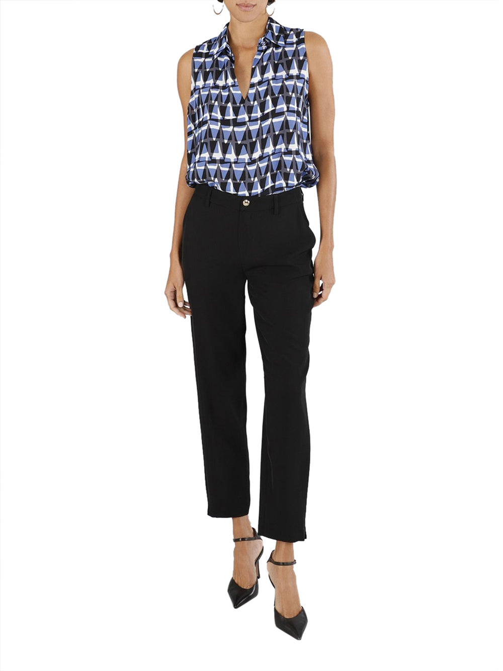 Pantalone Sigaretta Gamba Dritta CafèNoir da Donna - Nero