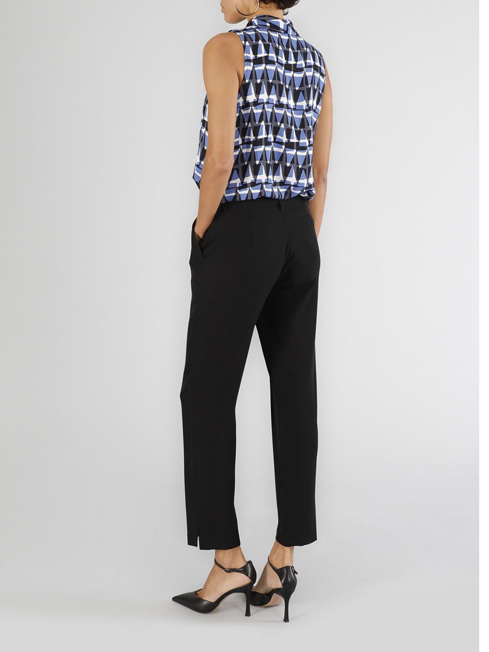 Pantalone Sigaretta Gamba Dritta CafèNoir da Donna - Nero