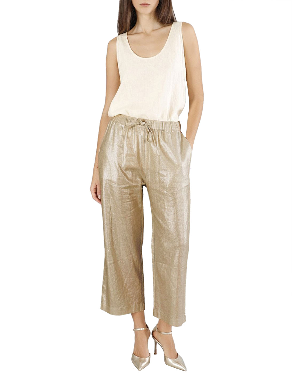 Pantalone Palazzo CafèNoir da Donna - Oro