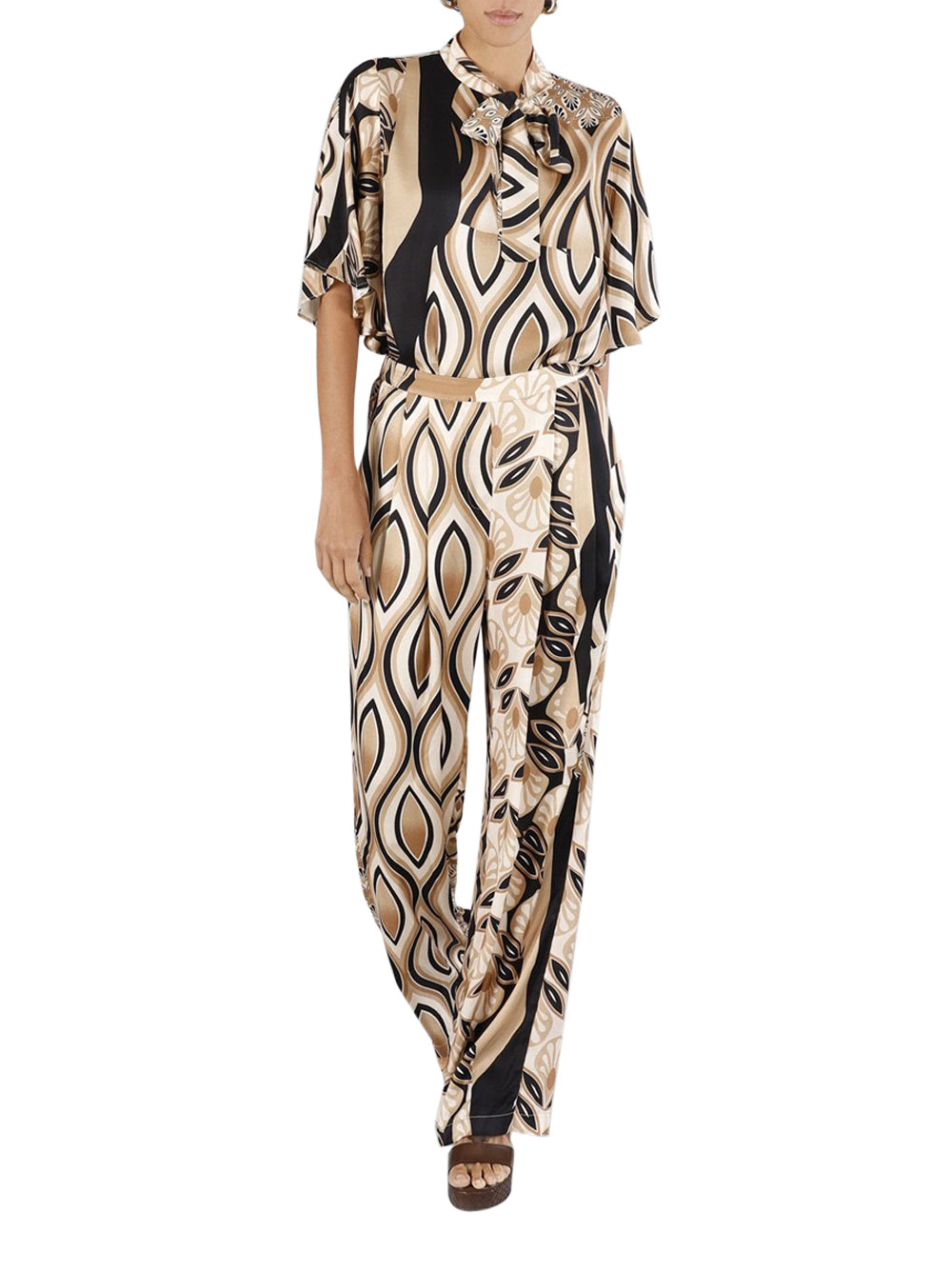 Pantalone Palazzo CafèNoir da Donna - Multicolore