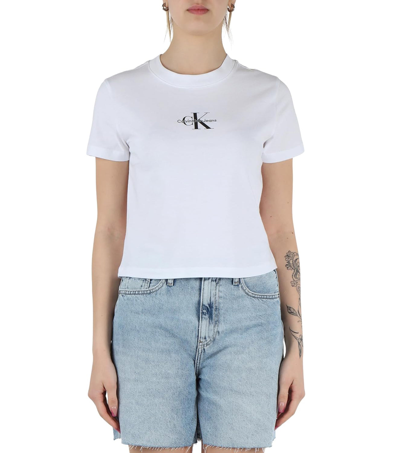 Calvin Klein Calvin Klein Jeans T-shirt Donna Mod. J20J223113 YAA Bianco