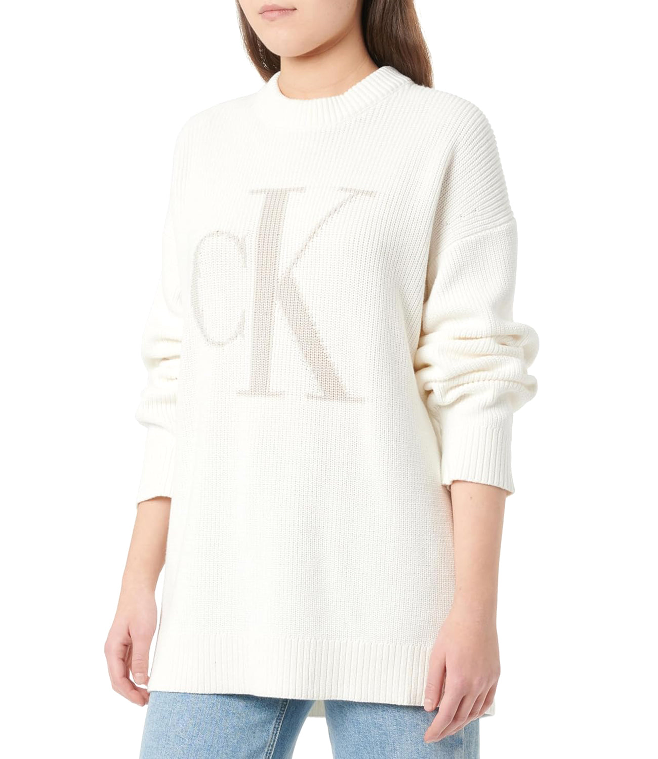 Calvin Klein Calvin Klein Jeans Maglia Donna Mod. J20J224799 YBI Panna Avorio