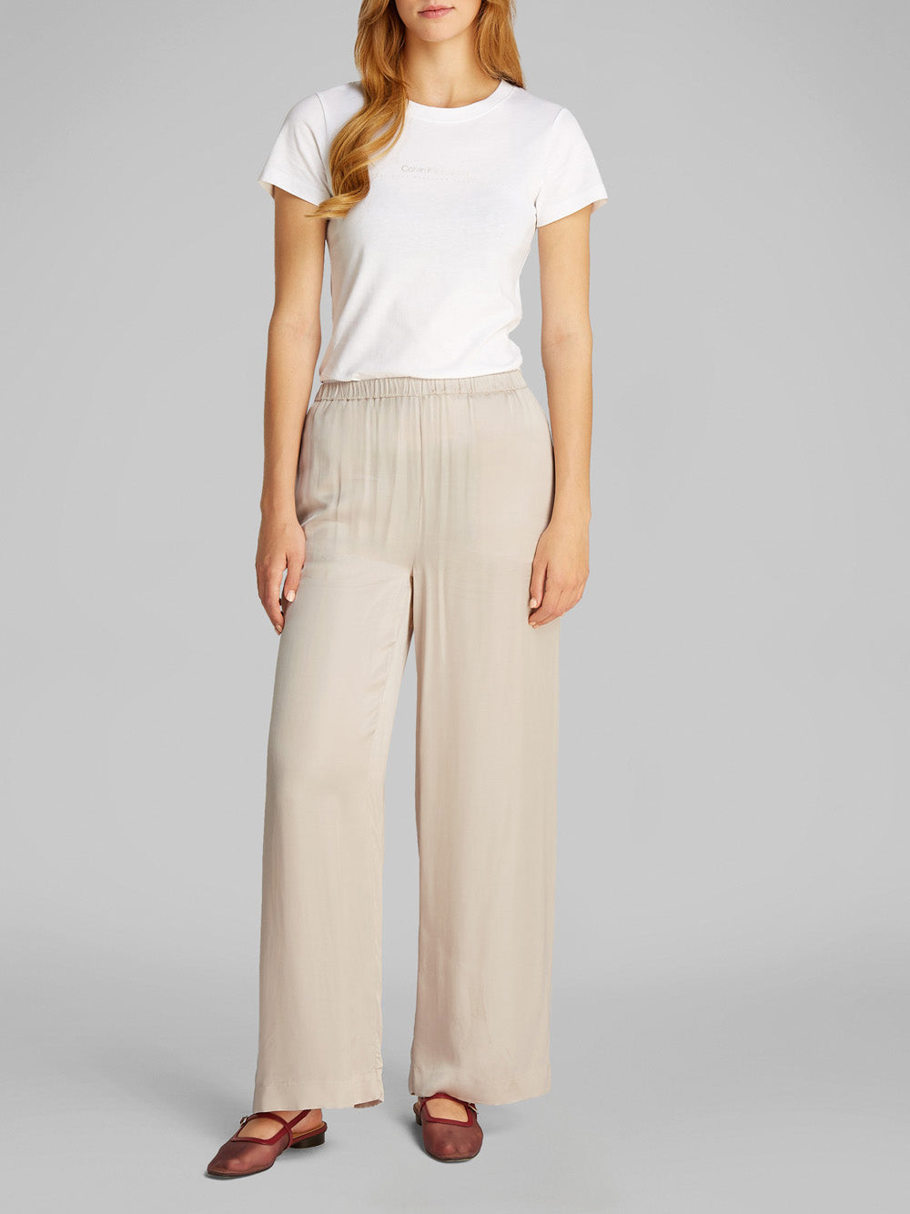 Calvin Klein Calvin Klein Jeans Pantalone Donna Mod. J20J224845 PDH Panna Avorio