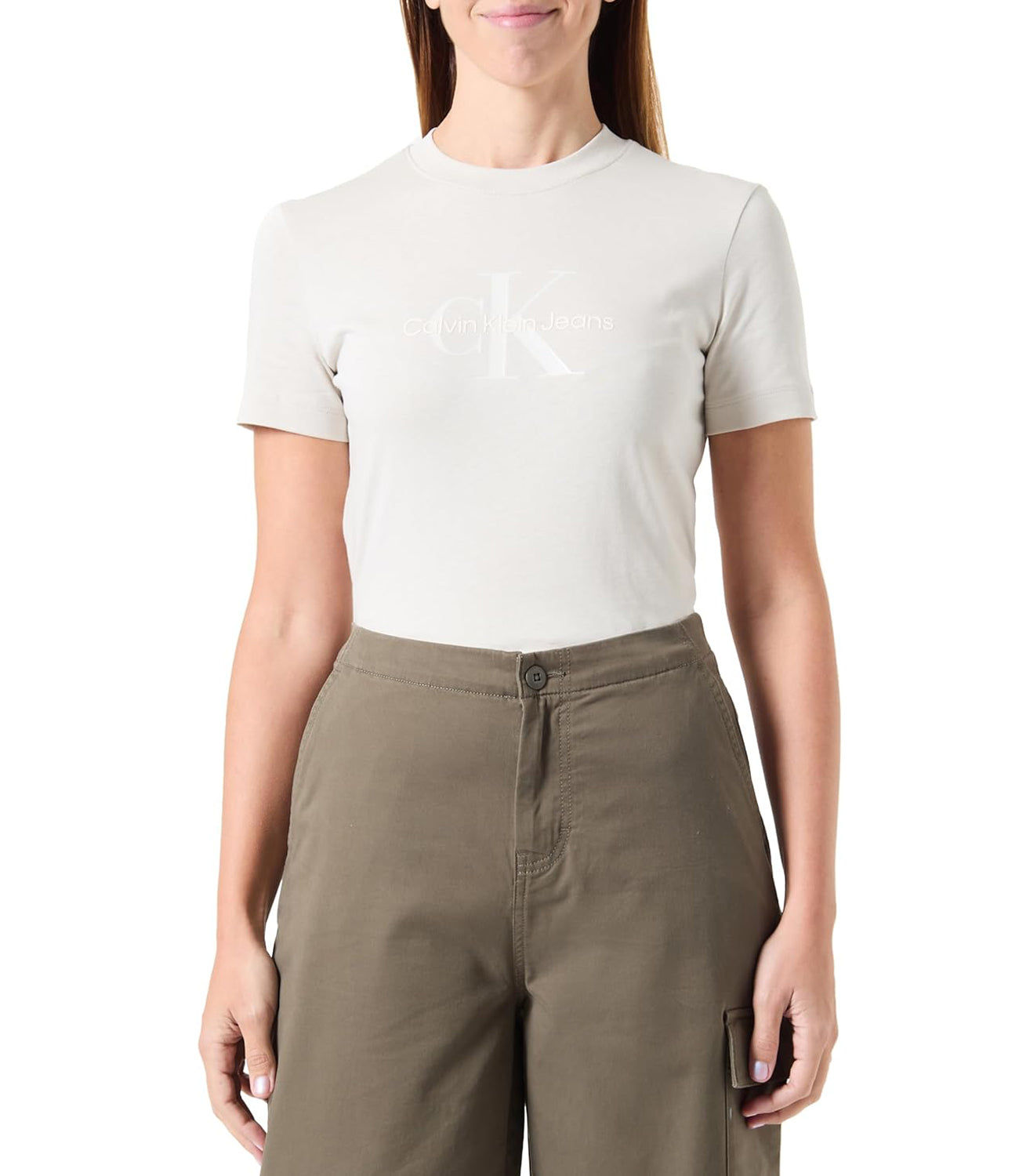 Calvin Klein Calvin Klein Jeans T-shirt Donna Mod. J20J224983 PDH Sabbia Beige