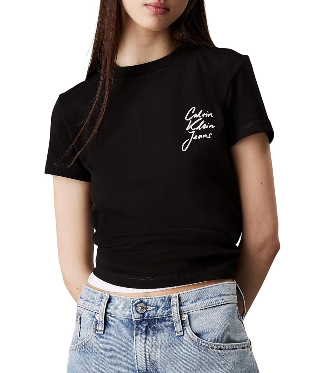 Calvin Klein Calvin Klein Jeans T-shirt Donna Mod. J20J224984 BEH Nero