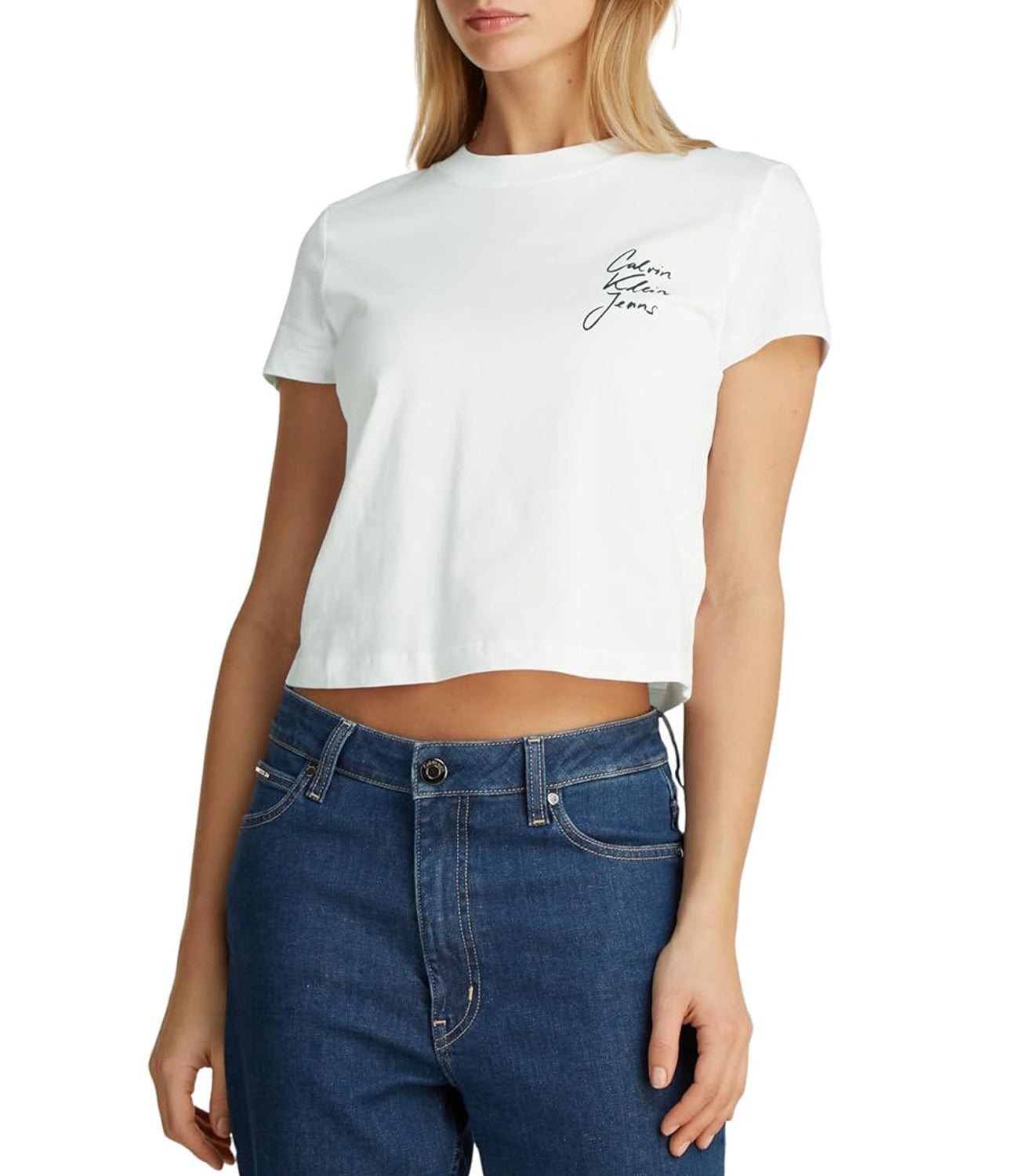 Calvin Klein Calvin Klein Jeans T-shirt Donna Mod. J20J224984 YAF BIANCA Bianco