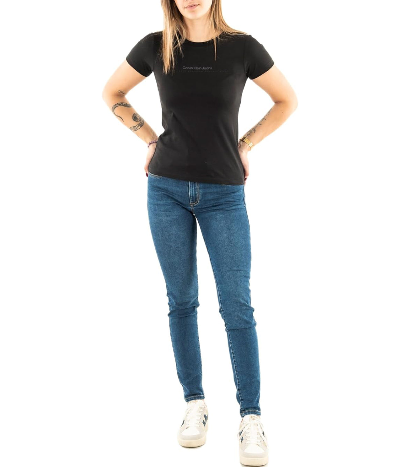 Calvin Klein Calvin Klein Jeans T-shirt Donna Mod. J20J224990 BEH Nero