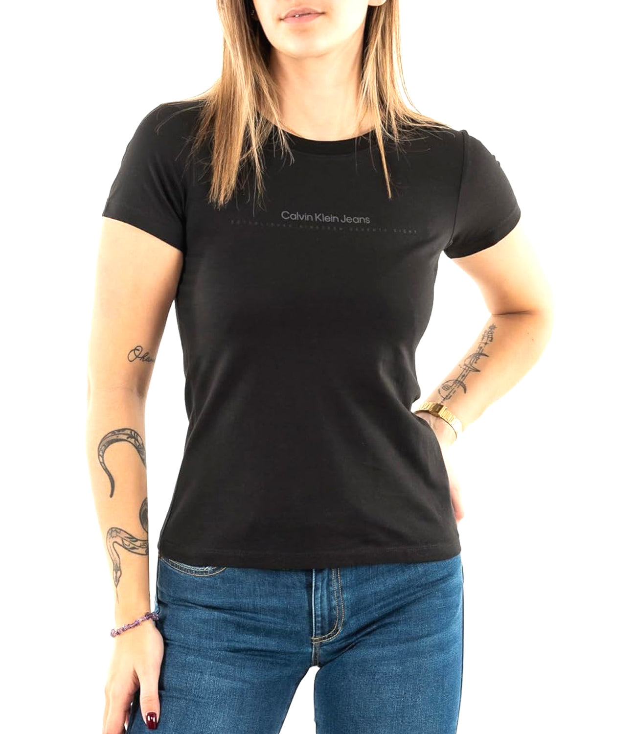 Calvin Klein Calvin Klein Jeans T-shirt Donna Mod. J20J224990 BEH Nero